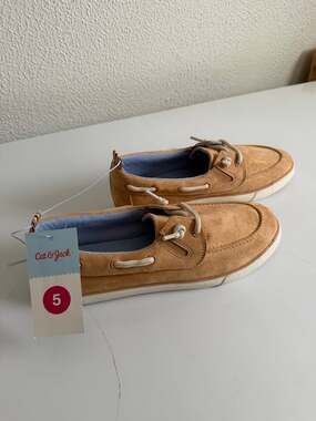 Cat & Jack tan suede shoes